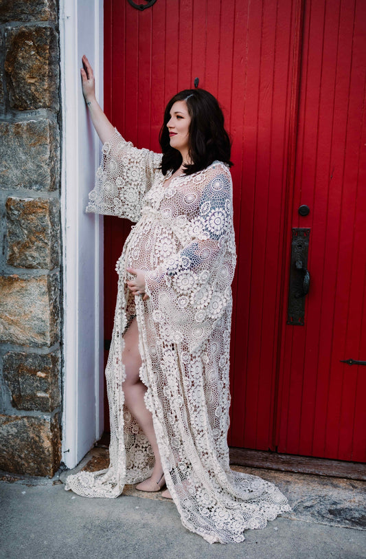 Lace Robe Photography Gown