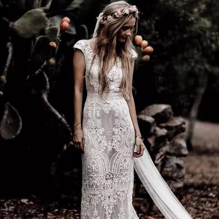 Queen Melissa Queen Bridal Boho Wedding Dress – QUEEN BRIDAL