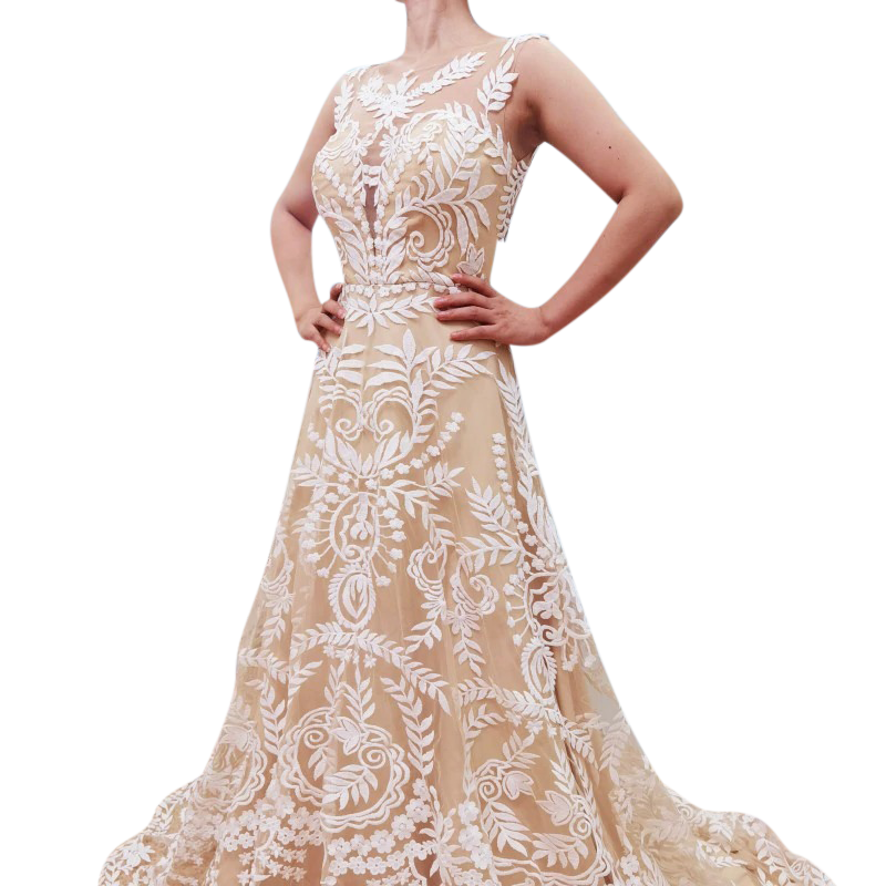 Queen Jami | Queen Bridal | Boho Wedding Dresses Ivory / 16 Queen Jami | Queen Bridal | Boho Wedding Dresses Ivory / 16
