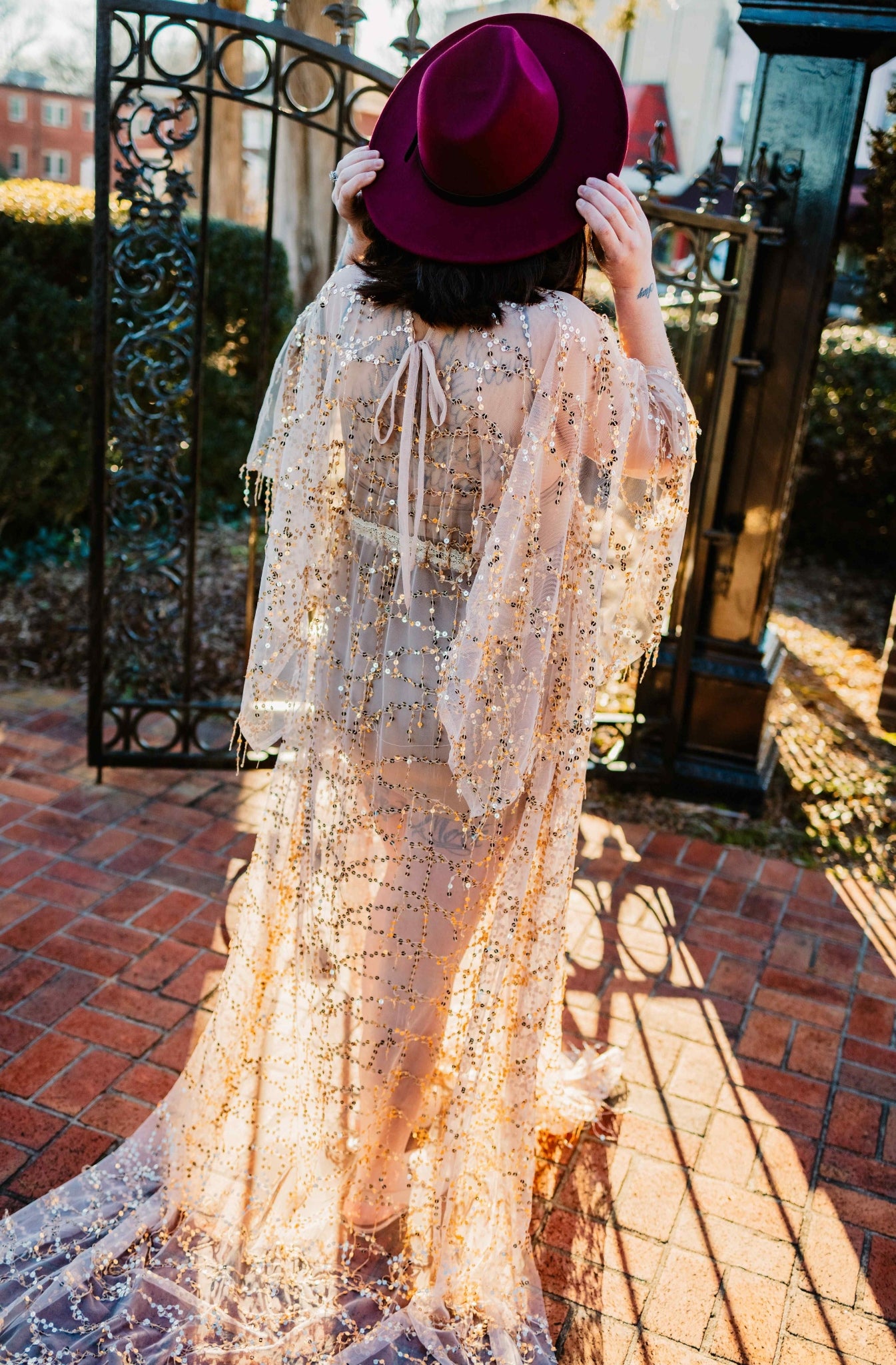 Sequin Tassel Photography Gown