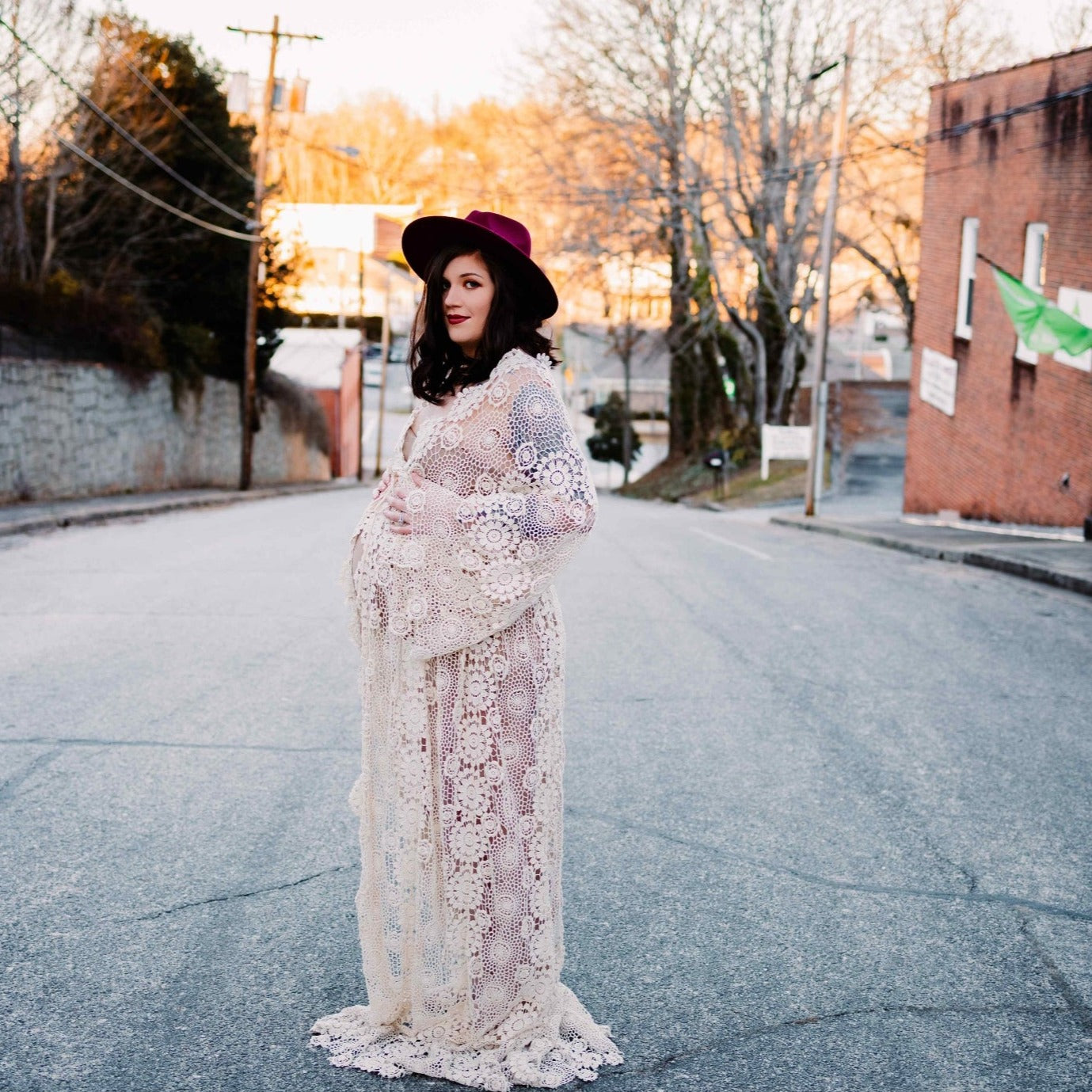 *Rental* Lace Robe Photography Gown
