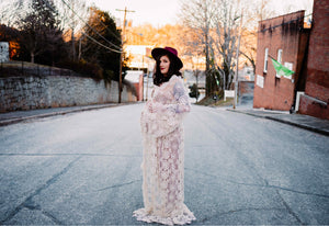 Lace Robe Photography Gown