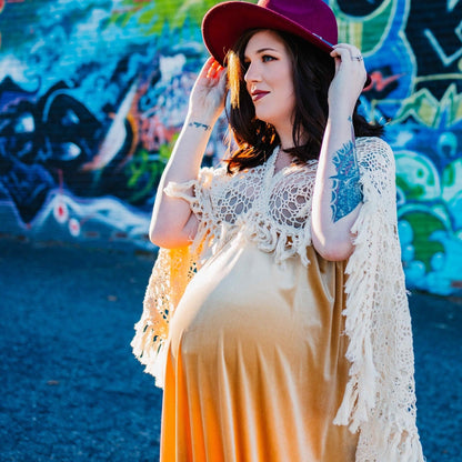 *Rental* Velvet and Lace Photography Gown