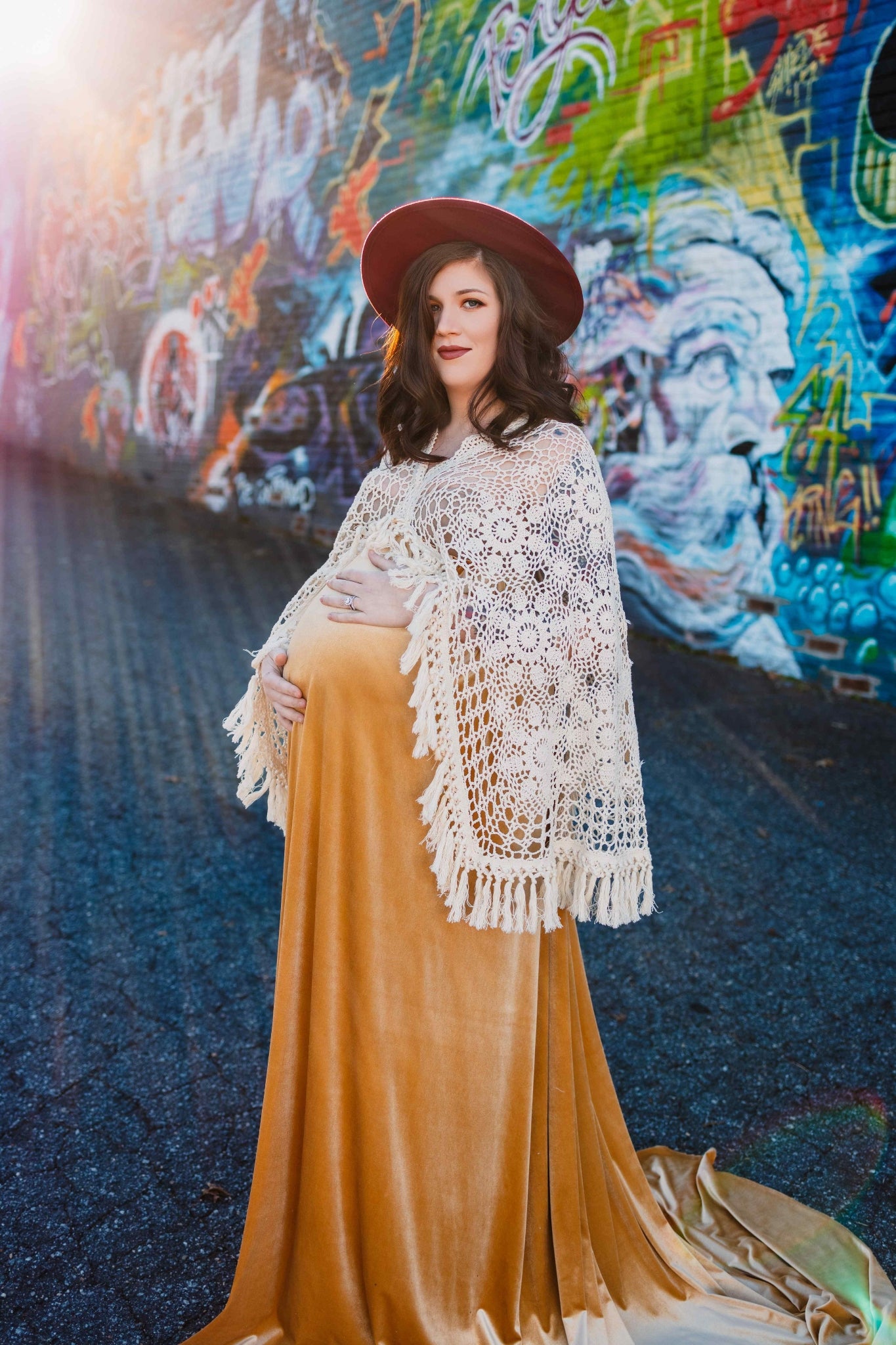 *Rental* Velvet and Lace Photography Gown