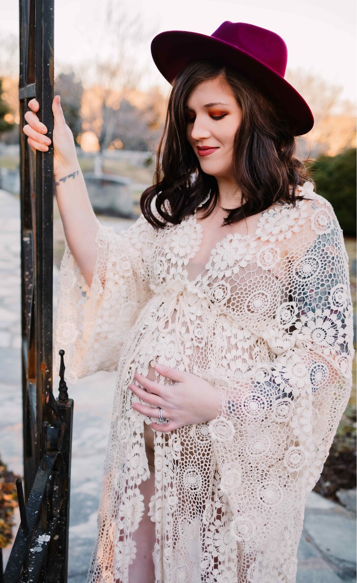 *Rental* Lace Robe Photography Gown