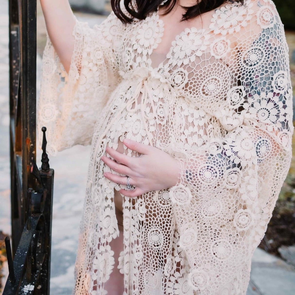 Lace Robe Photography Gown