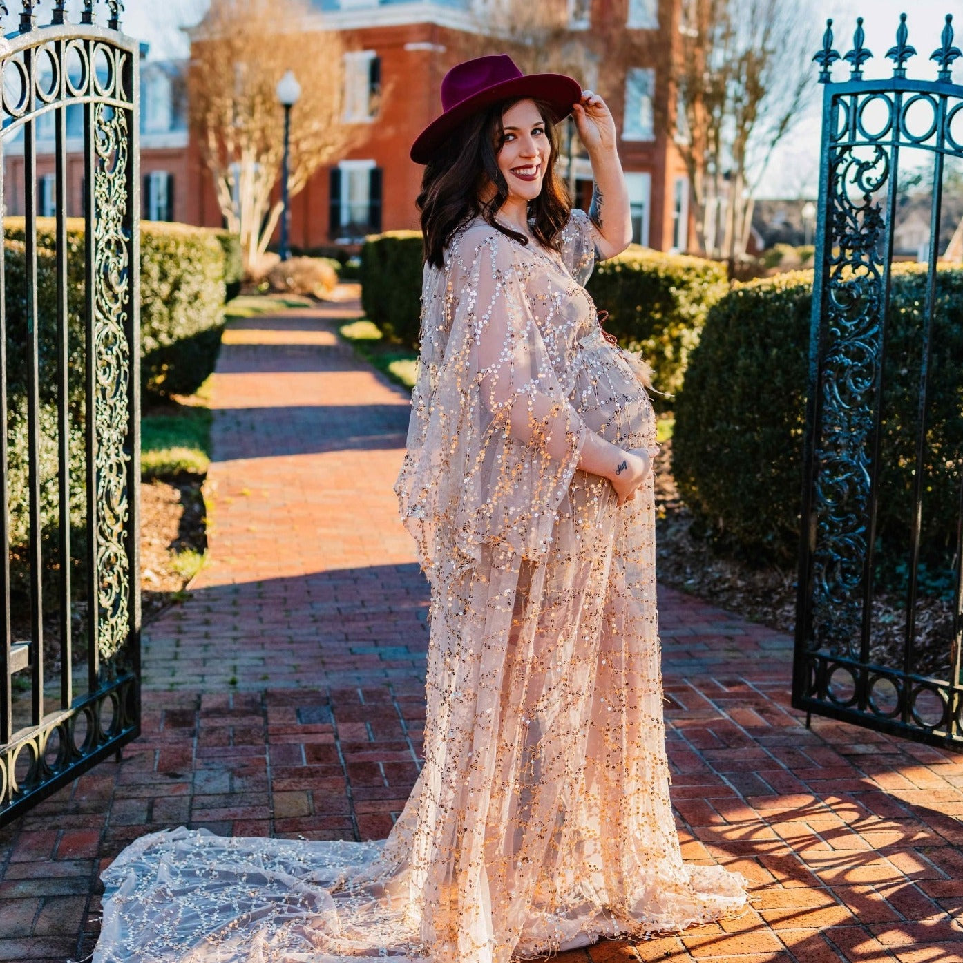 Sequin Tassel Photography Gown